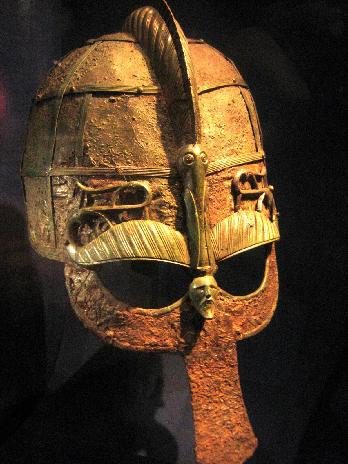 A Vendel-era helmet from a seventh-century boat grave — craft and status before the Viking Age.